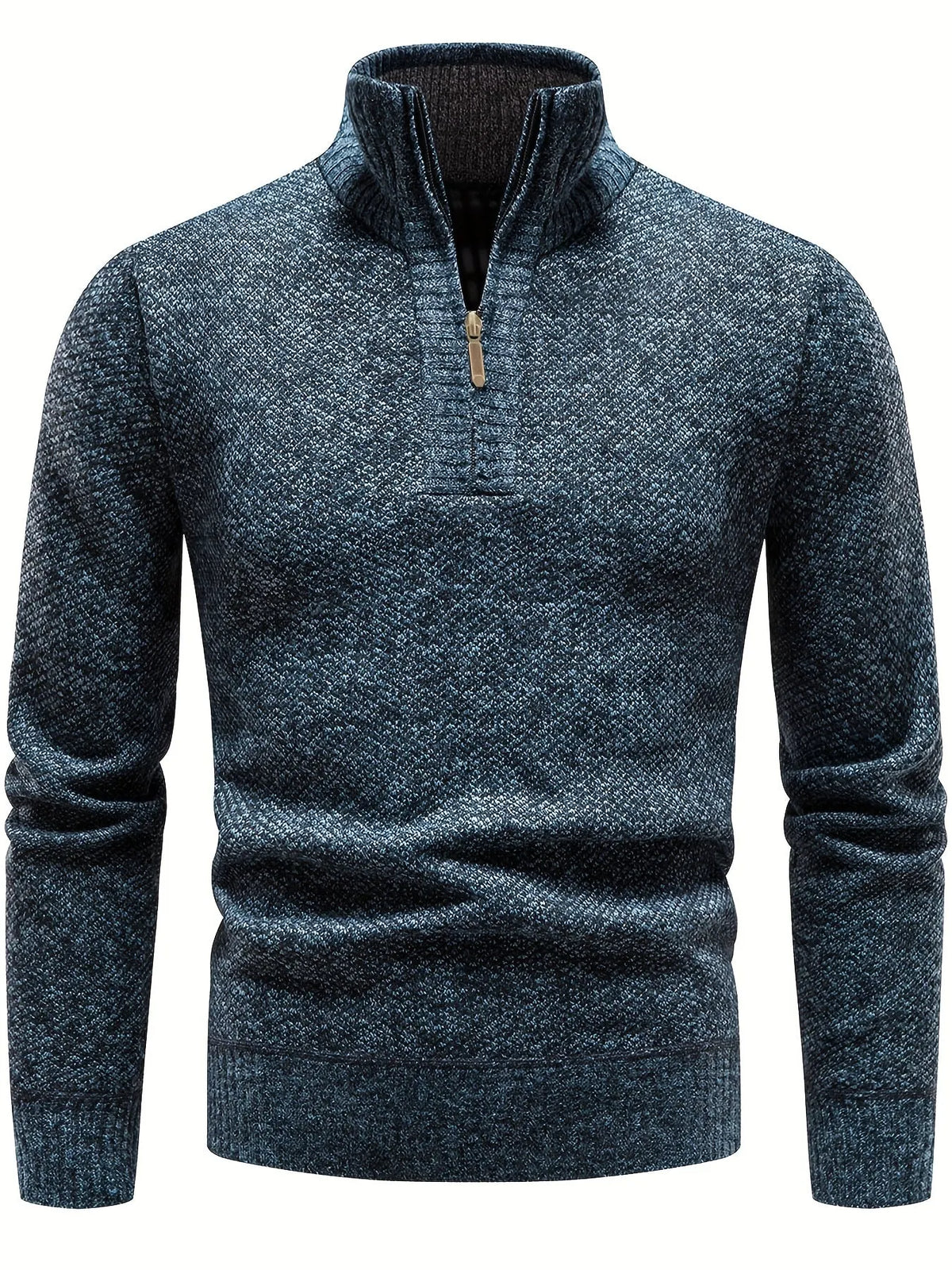 Stilvoller, Lässiger Pullover Mit Halbem Reißverschluss