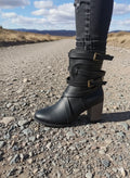 Eudex - Stylische Lederstiefel Retro-Look