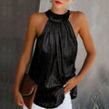 Tania | Elegant Halter Glitter Top