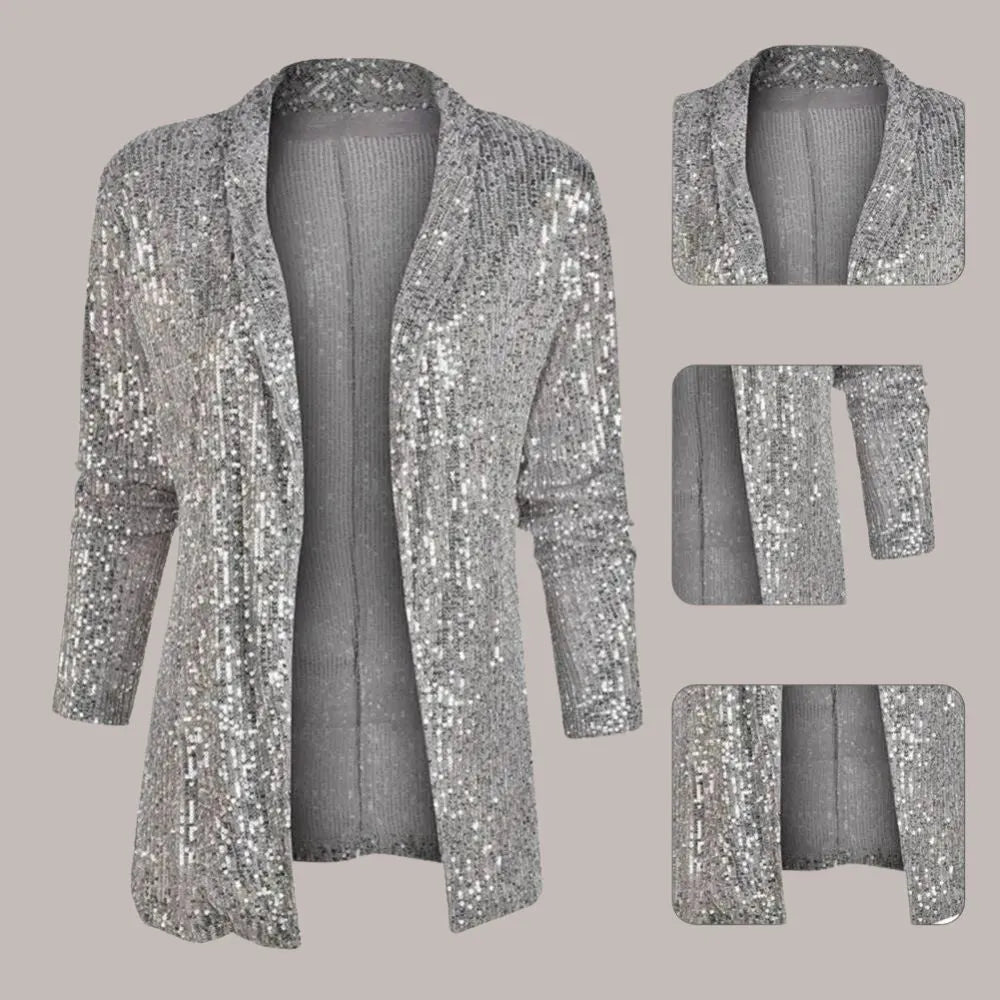 Harper | Eleganter Glitzernder Pailletten Blazer – Perfekt für besondere Anlässe