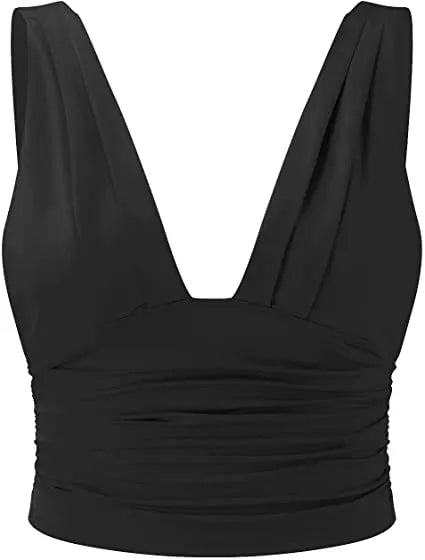 Alana | Elegant V-Neck Crop Top