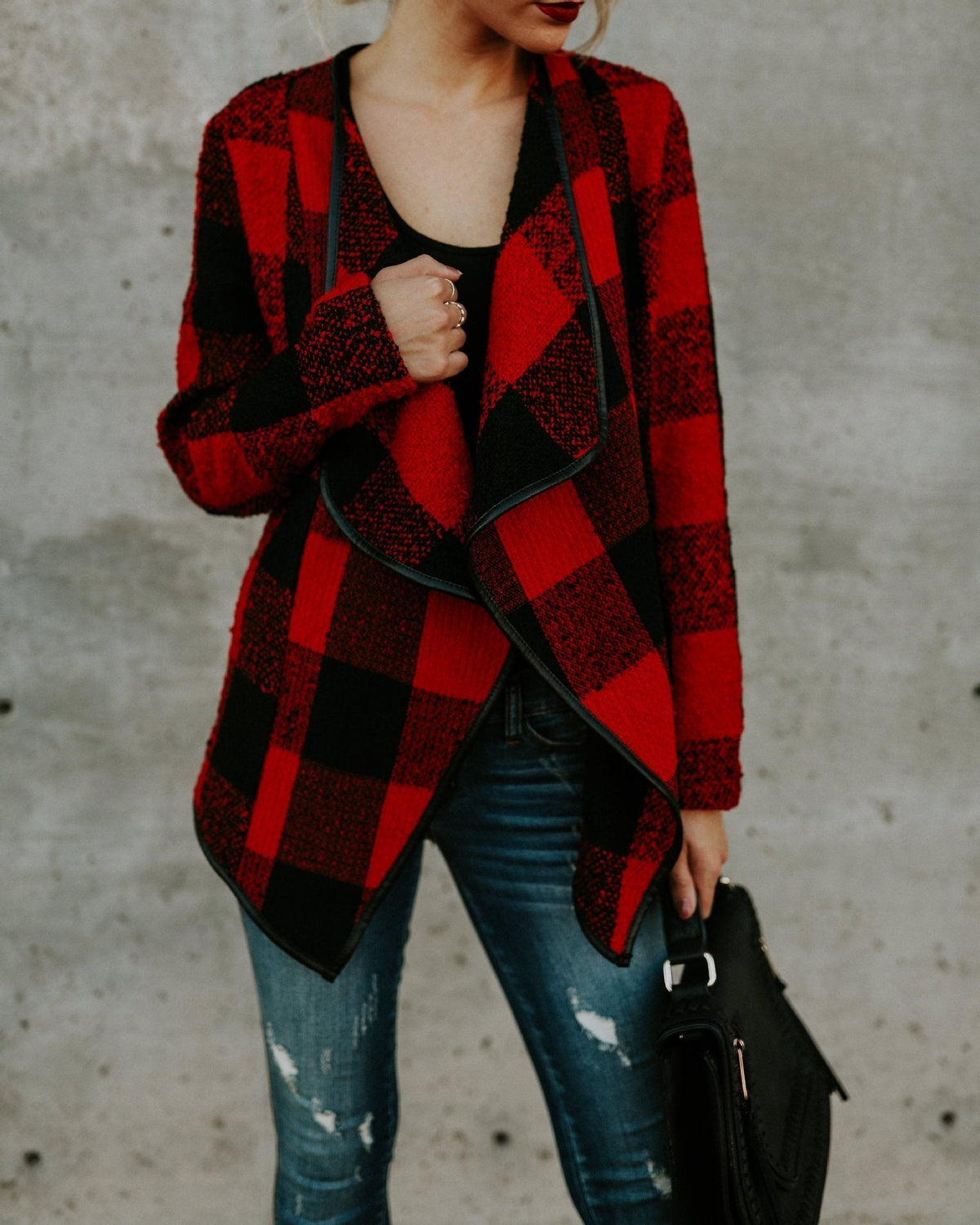 Fashion Plaid Long Sleeve Autumn Tops