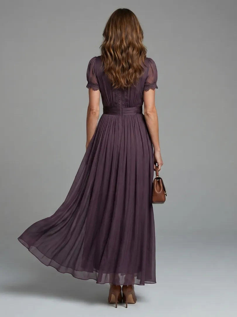 Elia | Gathered Waist Keyhole Maxi Dress