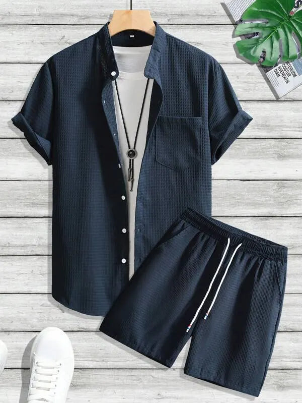 Ärmelshirt Und Shorts Satz Für Männer