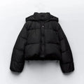 - Kapuzen-Pufferjacke - Kurzer Stil
