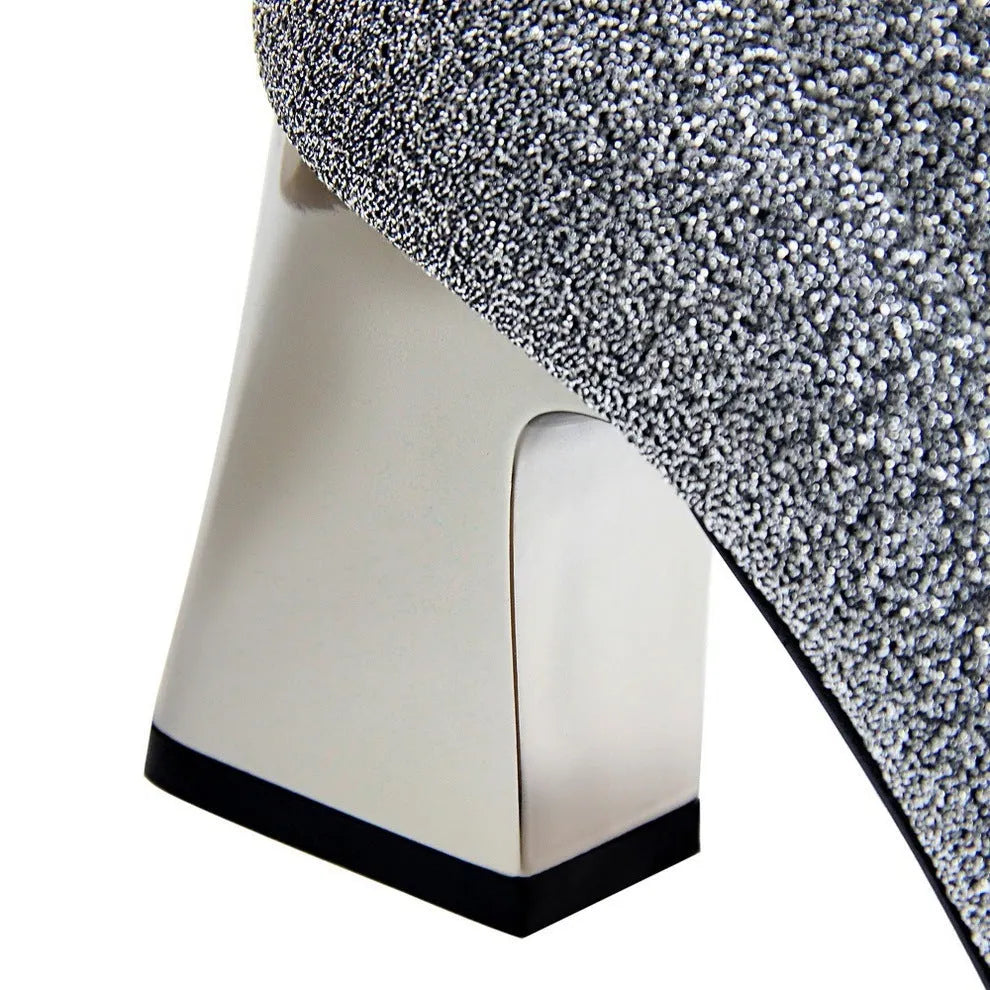 JODI | Chique Glitter Enkel Hakken Voor Dames - Luxe, Feestelijk & Comfortabel