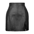 LIYANA | Elegante Leren Rok Voor Dames met Croco Print