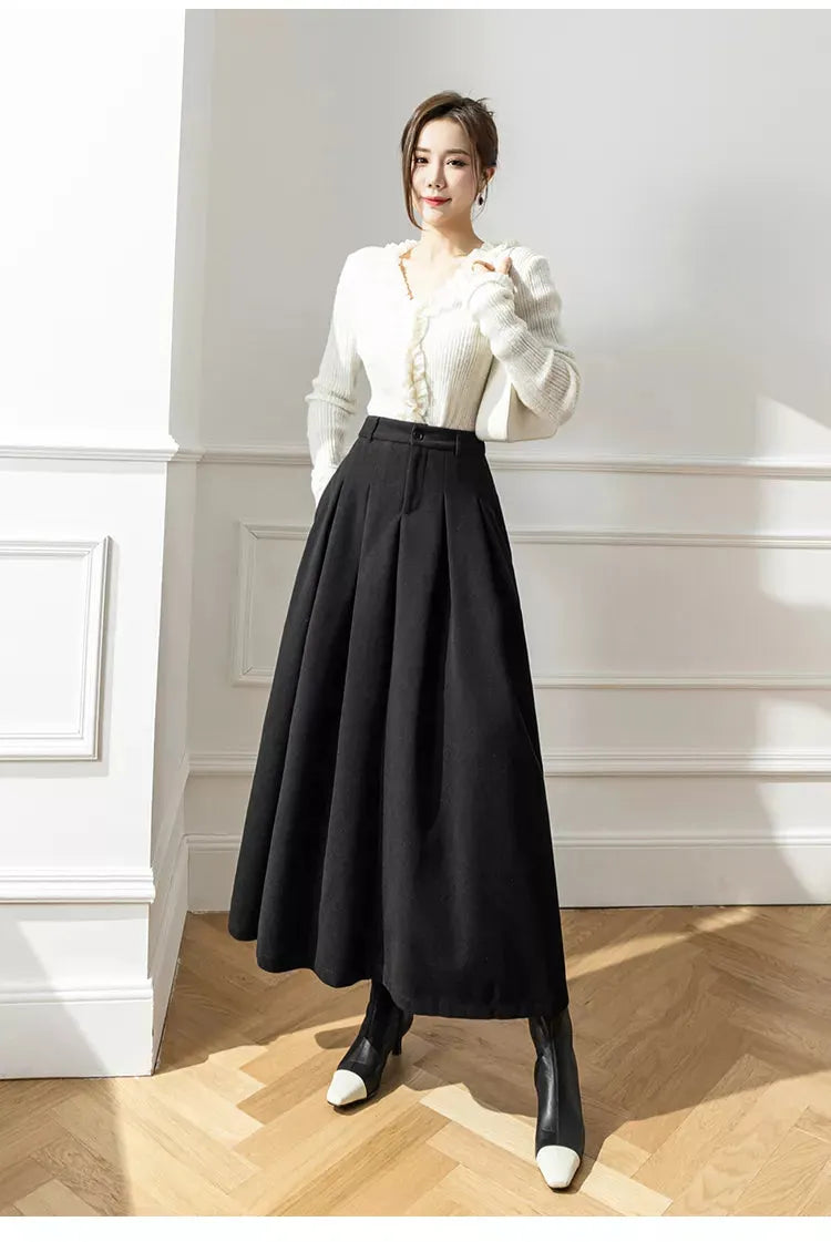 Damen Wollrock für Herbst und Winter