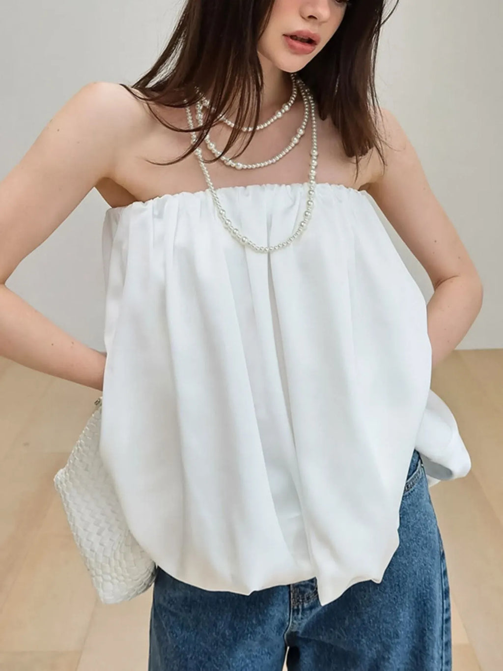 Bubble Hem Tube Top