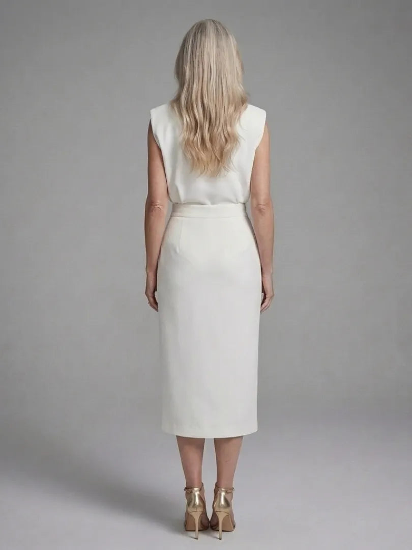 Anouk | Cap Sleeve Asymmetric Midi Dress