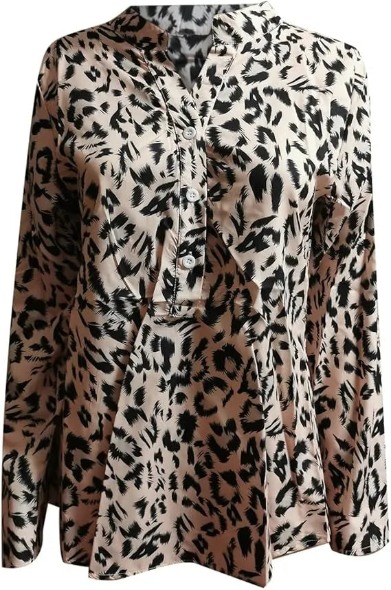Trendige Bluse im Leo-Muster