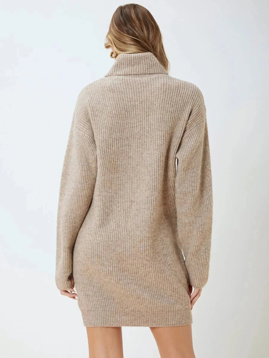 Vestido De Trico Paris Marrom