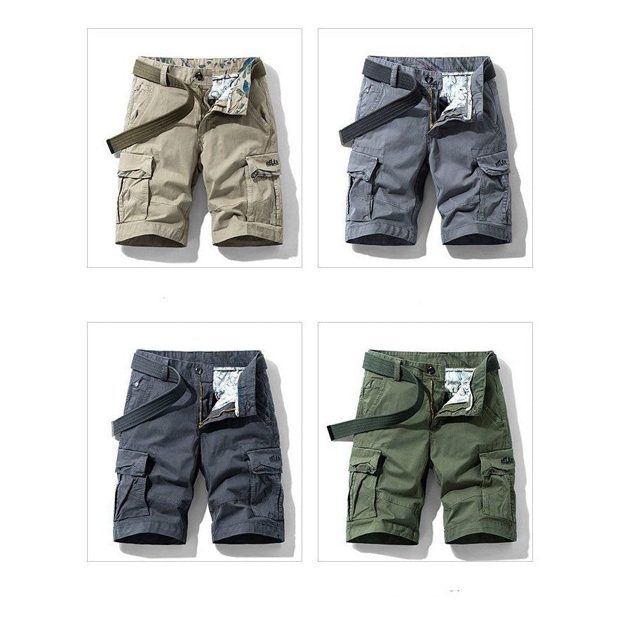 Cargo Shorts mit Seitentaschen aus Baumwolle