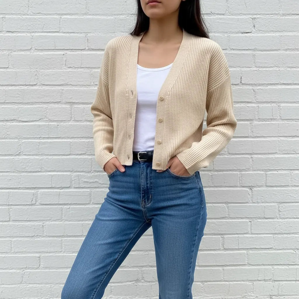 Flossie Zeitloser Strick-Cardigan für Damen