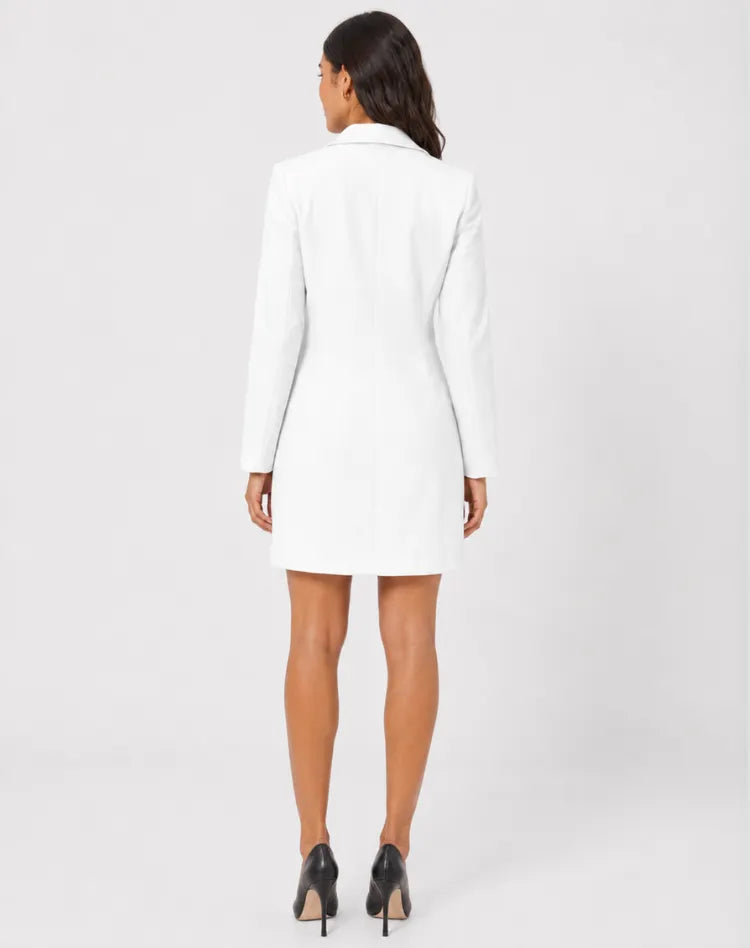 Britany | Elegant Blazer Dress with Gold Button Closure