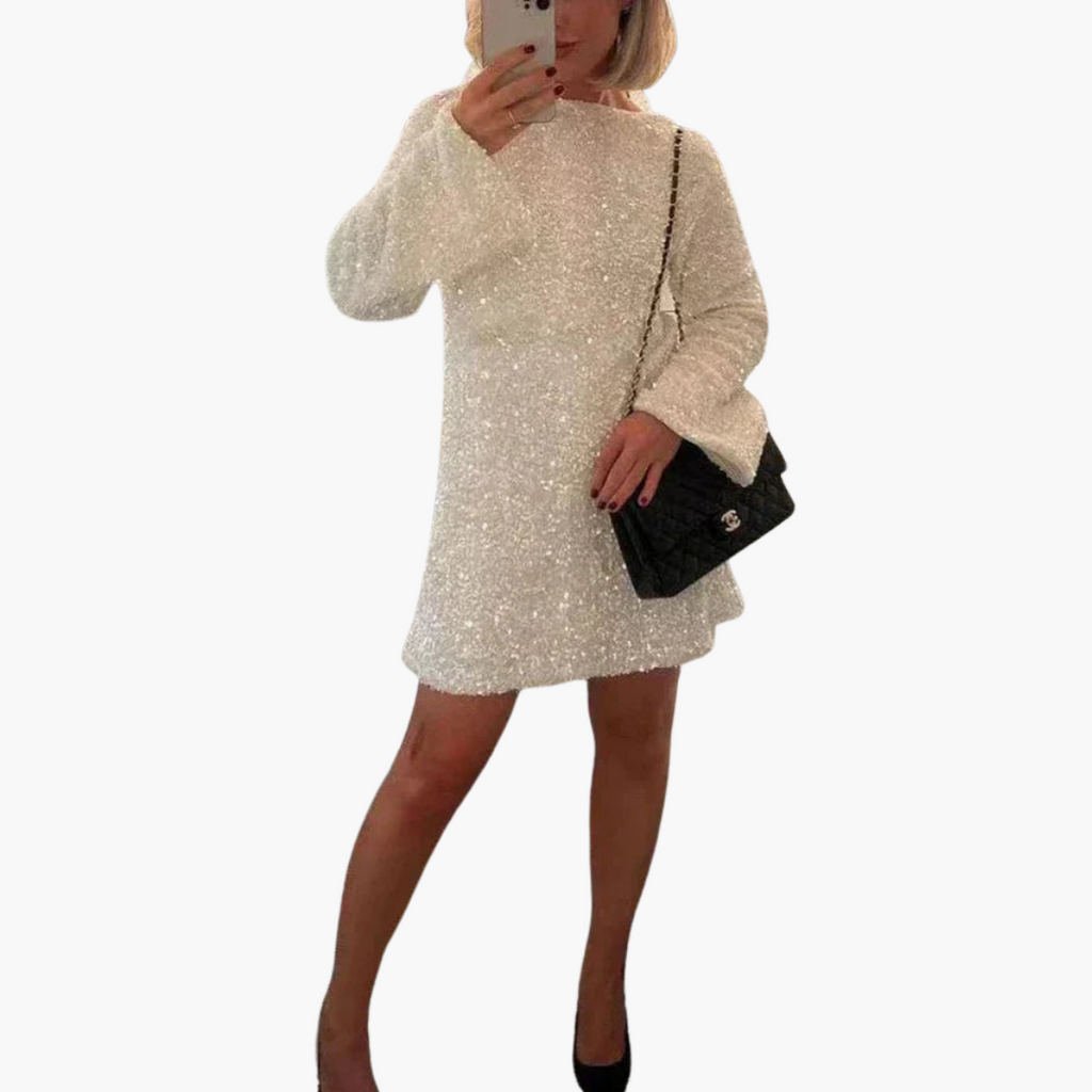 Womenâs Mini Dress with Bow-Back Detail