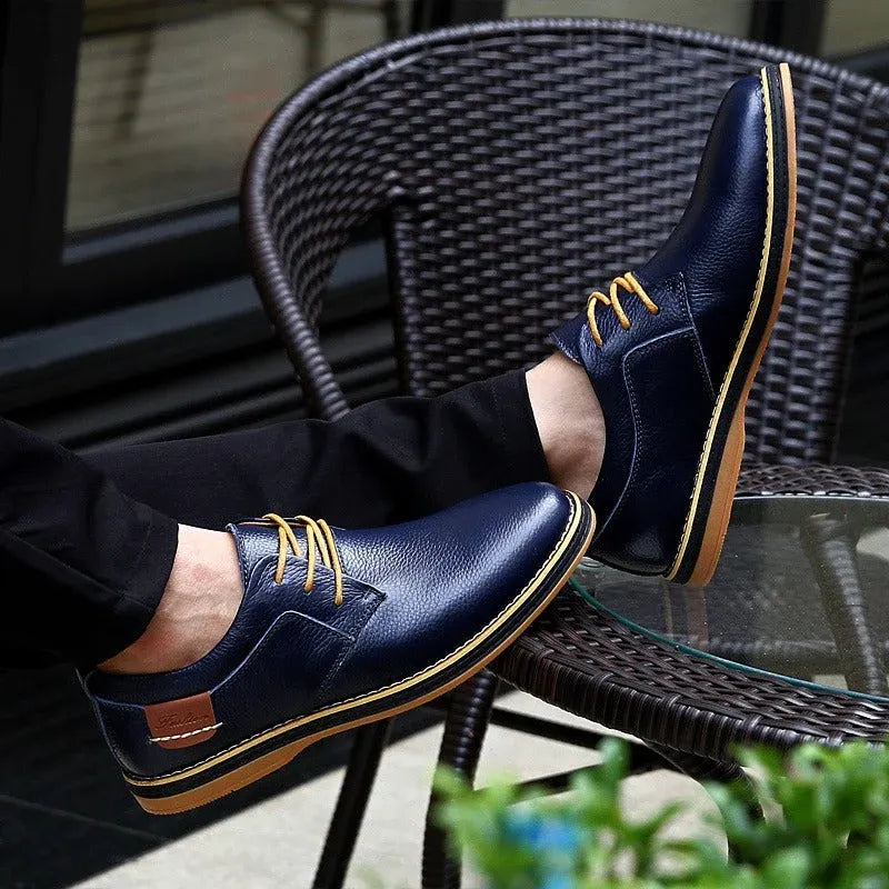 Herren Schwarze Oxford Lederschuhe