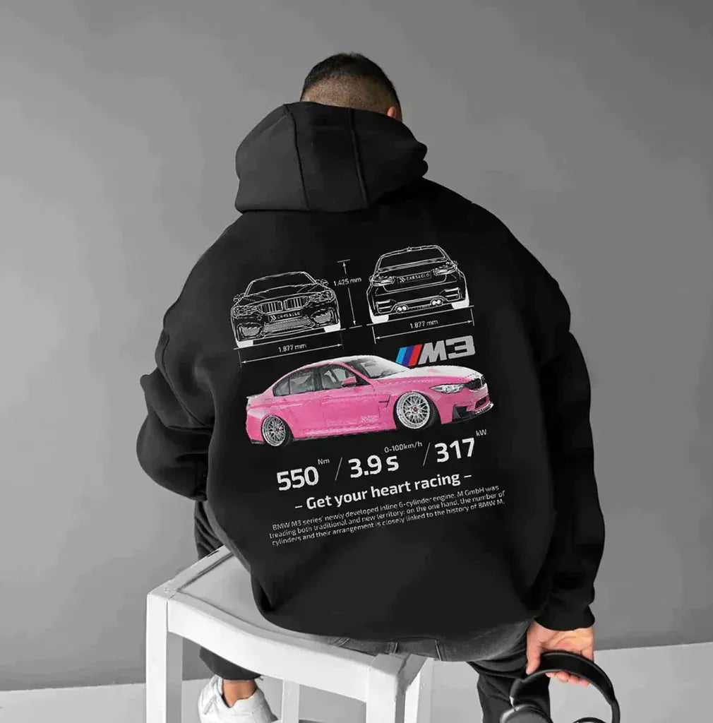 Überdimensionale Racing Hoodie