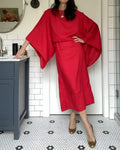 Fashion Design Sense Bat Sleeve Lace Dress
