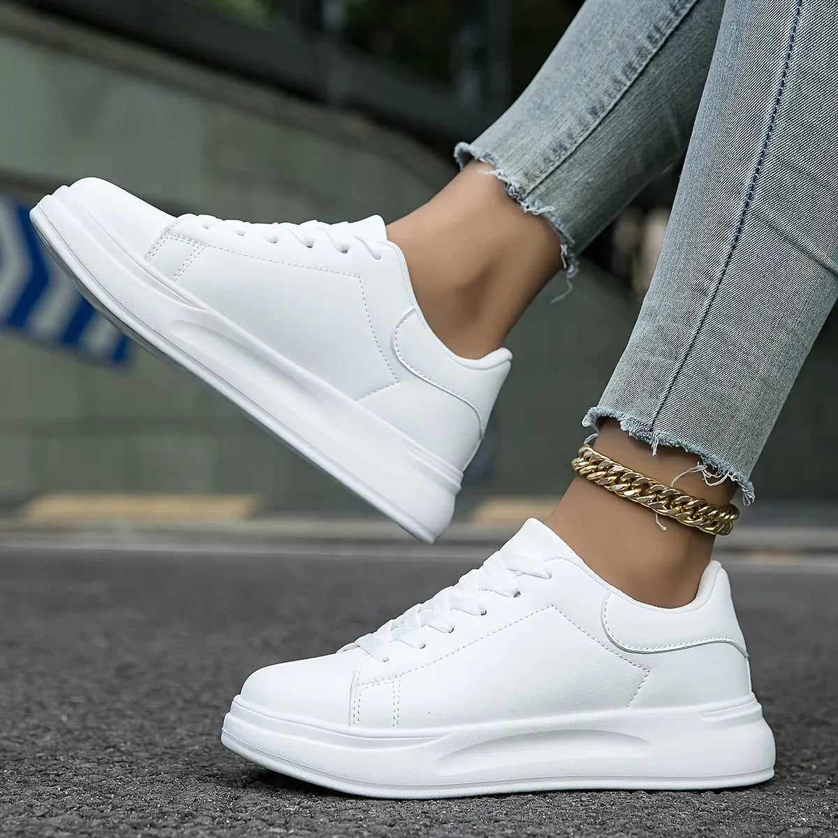 DESIRE | Comfortabele Witte Sneakers Voor Dames - Tijdloos & Lichtgewicht