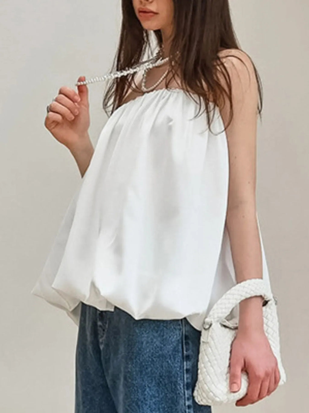 Bubble Hem Tube Top