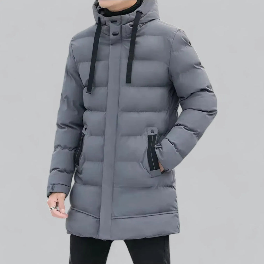 Elegante lange Winterjacke für Männer