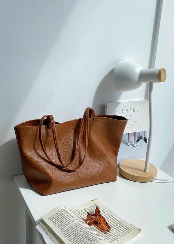 Large Leather Shopper Bag