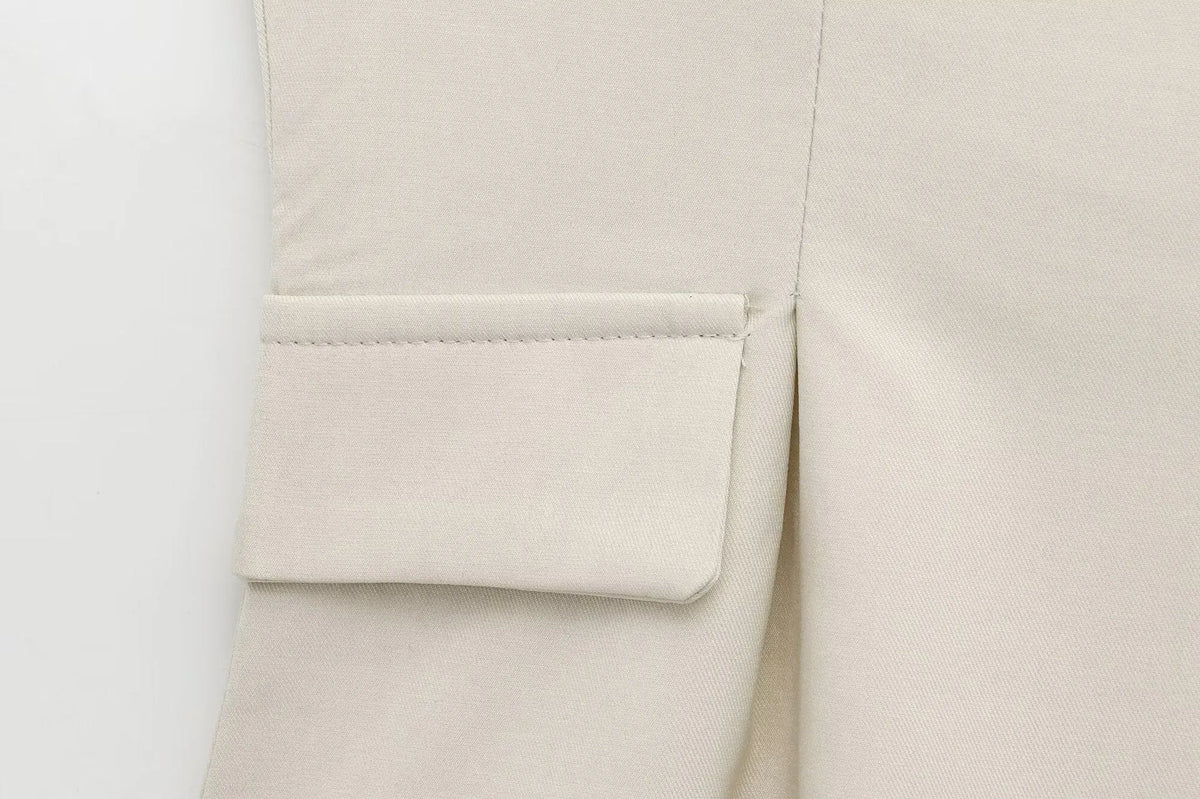 MIREILLE | Blazerstijl Dames Top Met V-Hals en Tailledetail - Stijlvol, Elegant & Perfect voor Avondjes uit