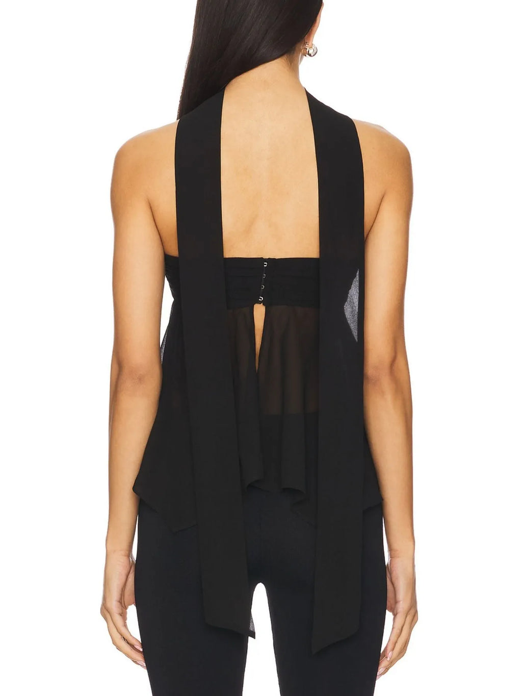 Sheer Tube Top with Scarf