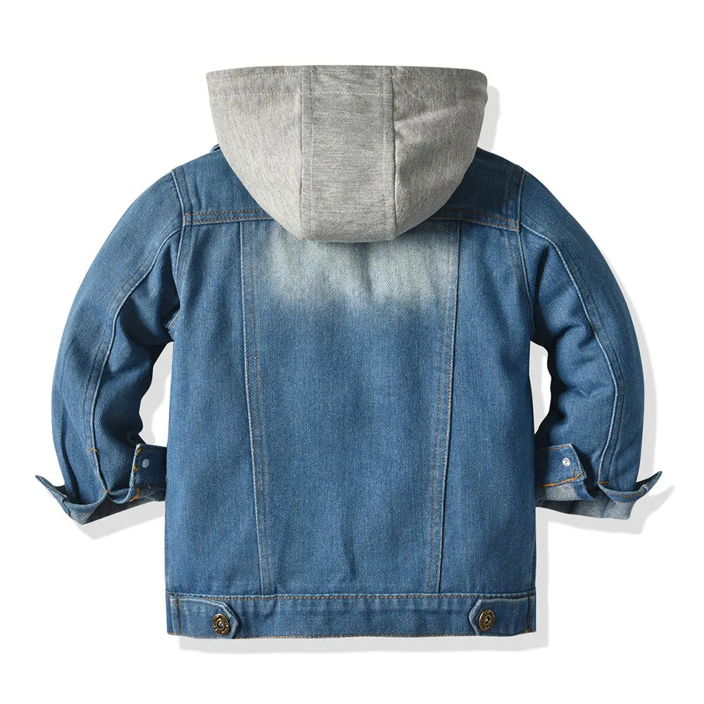 Denim-Jacke mit Kapuze