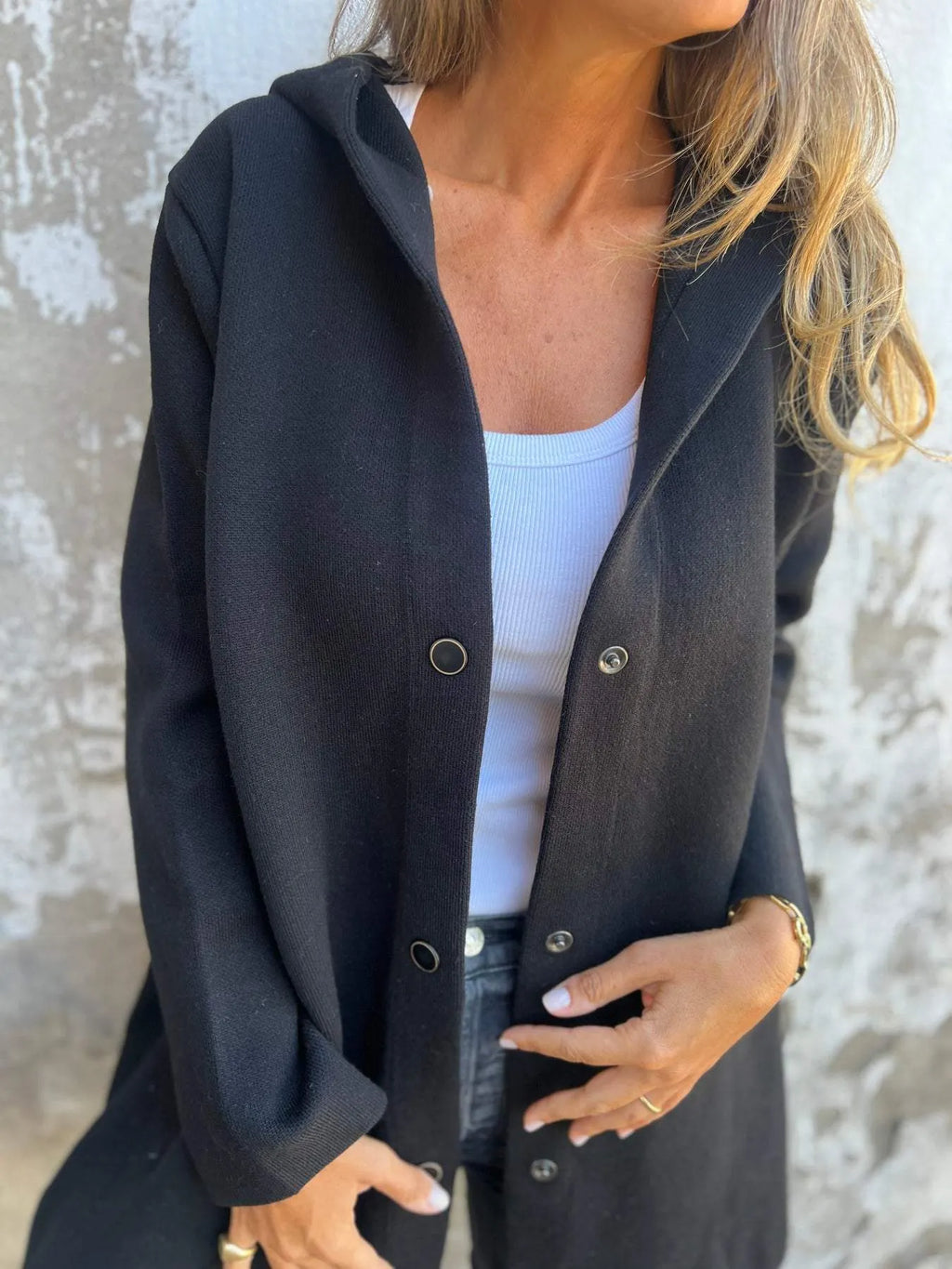 - LÃ¤ssige Einreiher Blazer Mit Kapuze