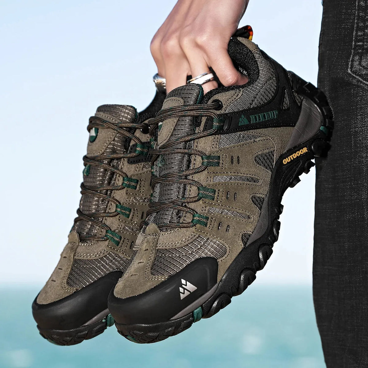 Niedrig Wasserabweisende Wanderschuhe Mit Robuster Sohle Für Herren