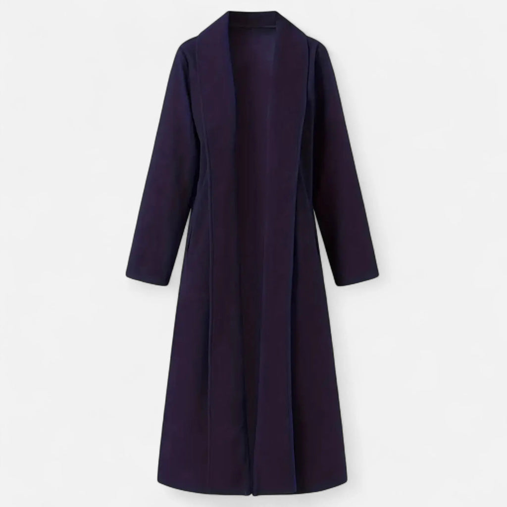 Lange Elegante Dames Coat Met Lape-Kraag - Perfect voor de Koude periode
