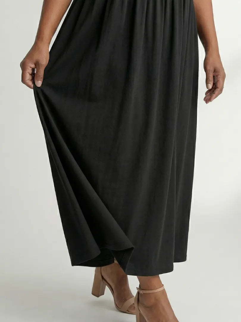 Ciren | Simple Gather Midi Dress