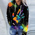 Digitaler Druck Lässig Pullover