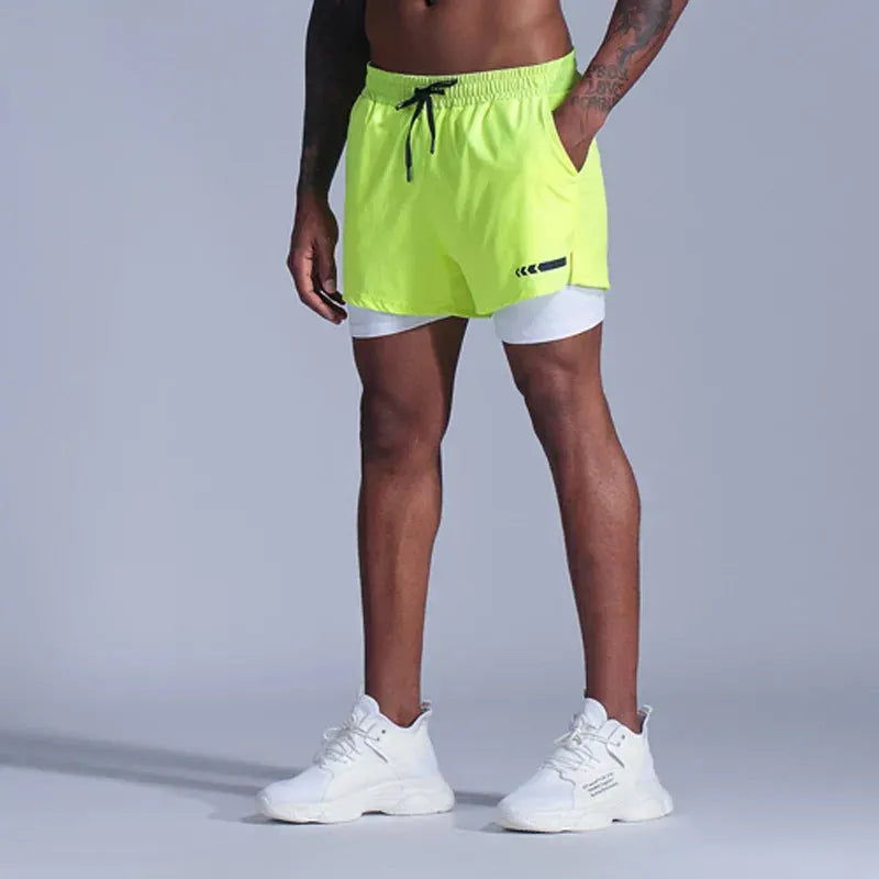 Laufshorts FÃ¼r Herren 2 in 1 Schnelltrocknend FÃ¼r Joggen, Fitnessstudio Und Training Davorio