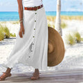 TAVIRA | Maxi Zomer Rok Voor Dames Met Blouse knoop Design - Zomers & Luchtig