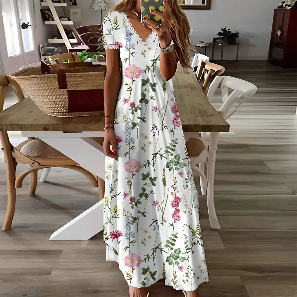 Elegantes, Stilvolles Blumenkleid