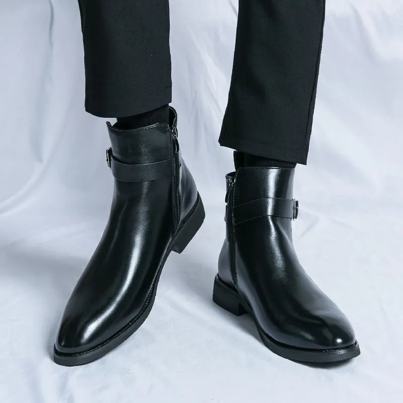 Klassische Leder Herrenstiefel