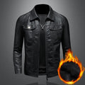 Herren-Lederjacke im Vintage-Stil
