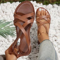 Crisscross Flache Sandalen mit Rutschfester Riemen
