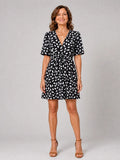 Newmal | Printed Button Front Mini Dress