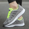 Damers Andningsbara Mesh Tyg SnÃ¶rade Sneakers