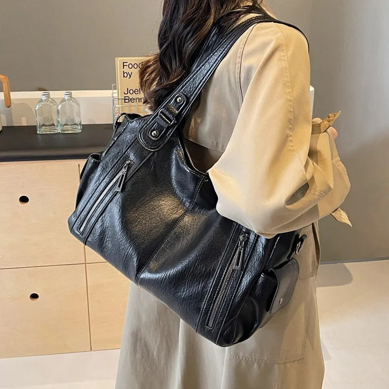 Leren Dames Tas Met Uniek Design & Ritsdetails | Luxe, Ruim & Modieus