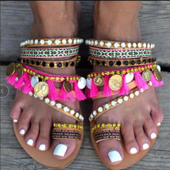 Summer Beach Bohemia Flat Sandals