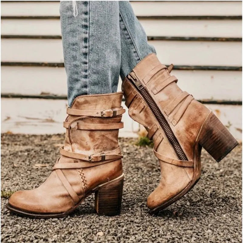 - Damen Lederstiefel