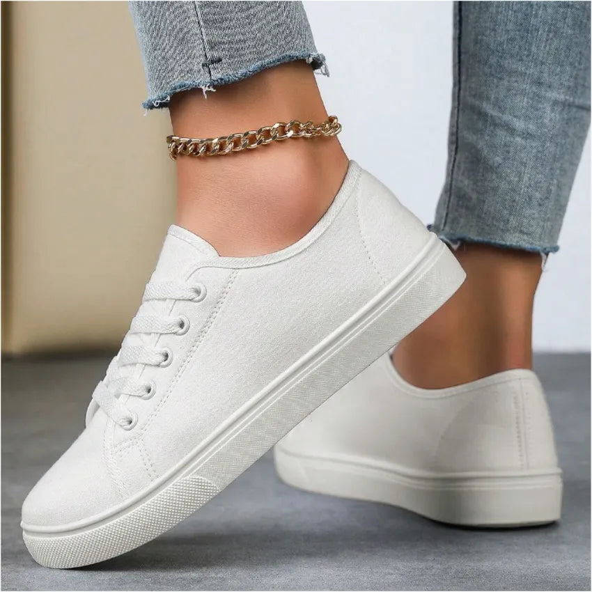 Stylish Women's Sneakers with Airy Perforation