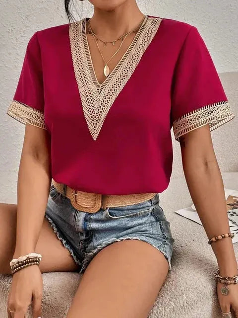 MIRJAM | V-Ausschnitt Shirt Sommer