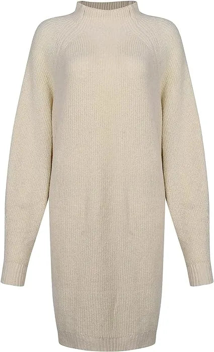 Warmova - Rollkragen-Strickkleid in breiter Passform