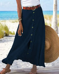 Long Skirt for Women with Button Closure